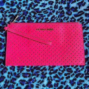 NWOT MK hot pink wristlet